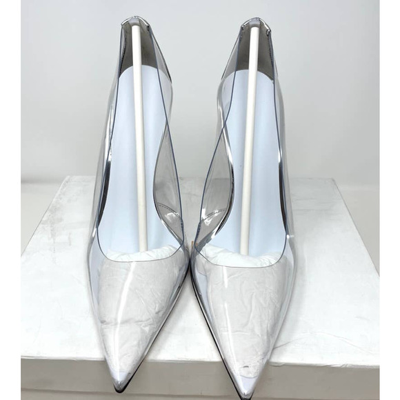 Good American Cinder-F*CKING-RELLA Pump In Glass Clear Size 10 New - Picture 9 of 15